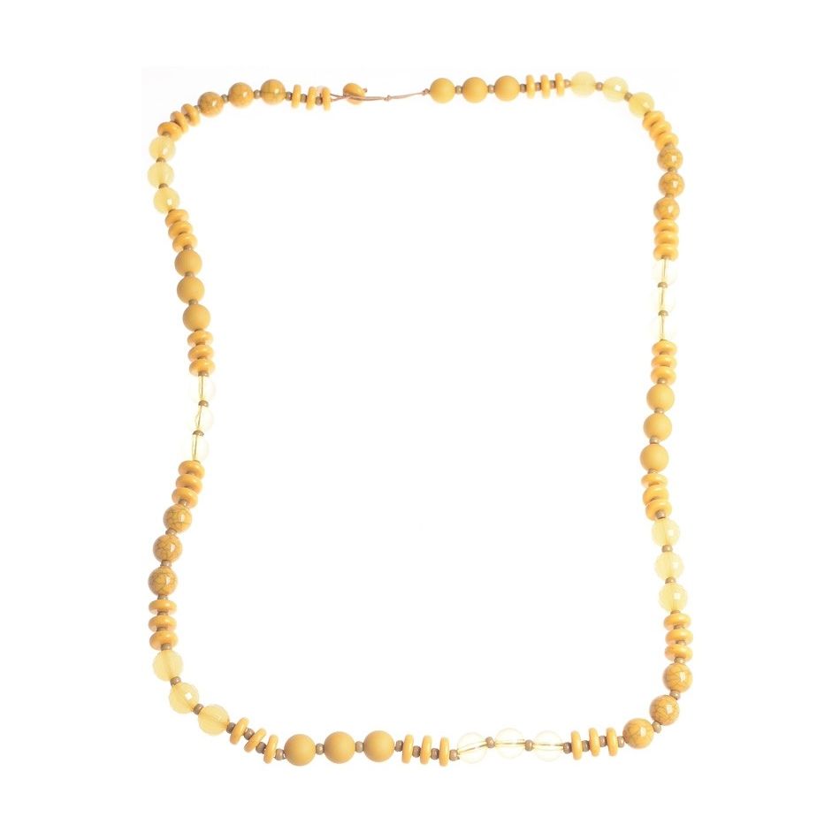 LONG NECKLACE WITH RESIN BEADS