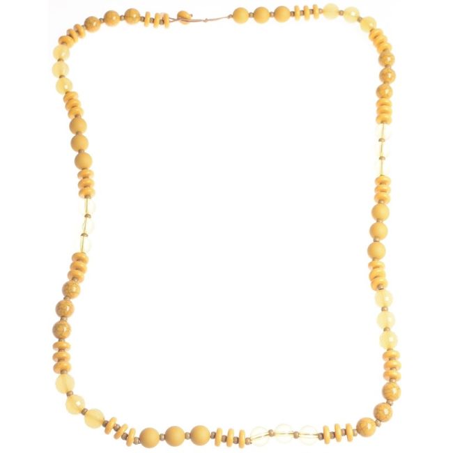LONG NECKLACE WITH RESIN BEADS