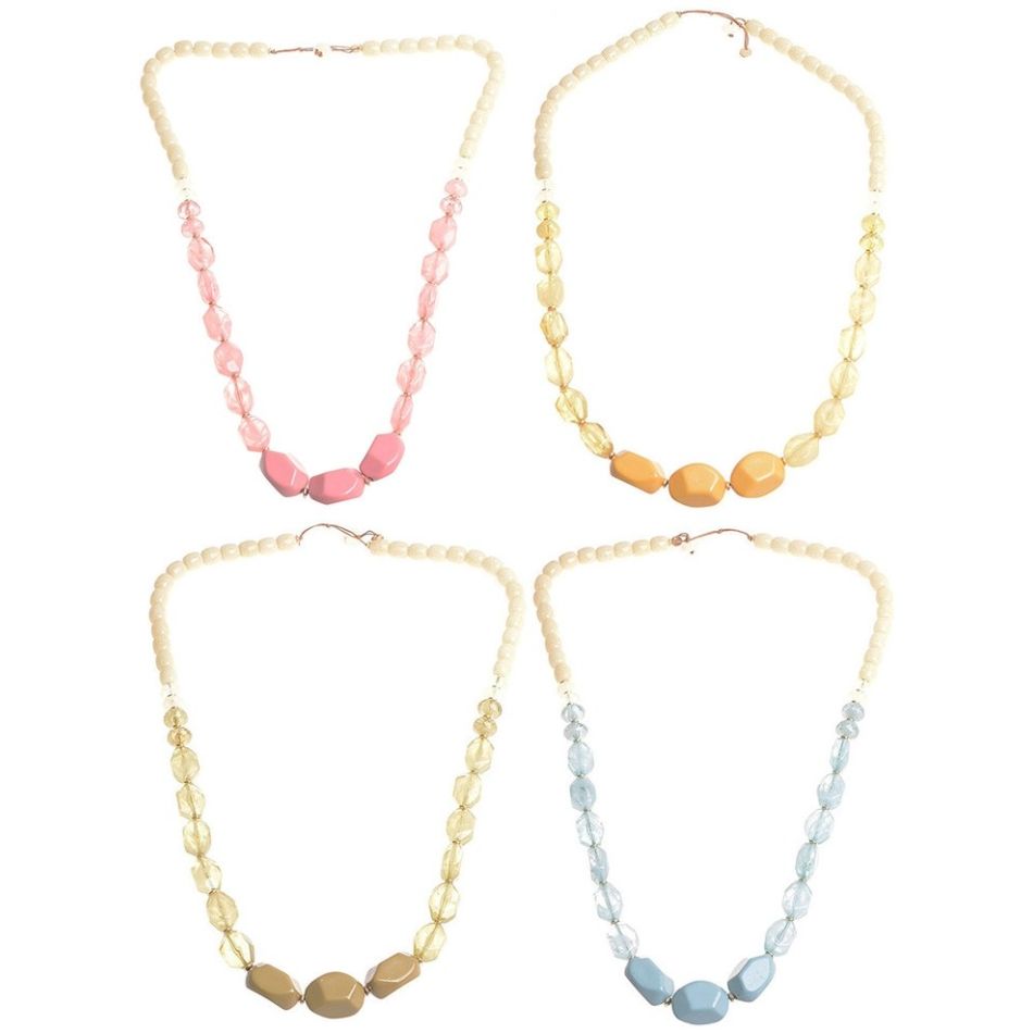 COLLAR LARGO CUENTAS RESINA