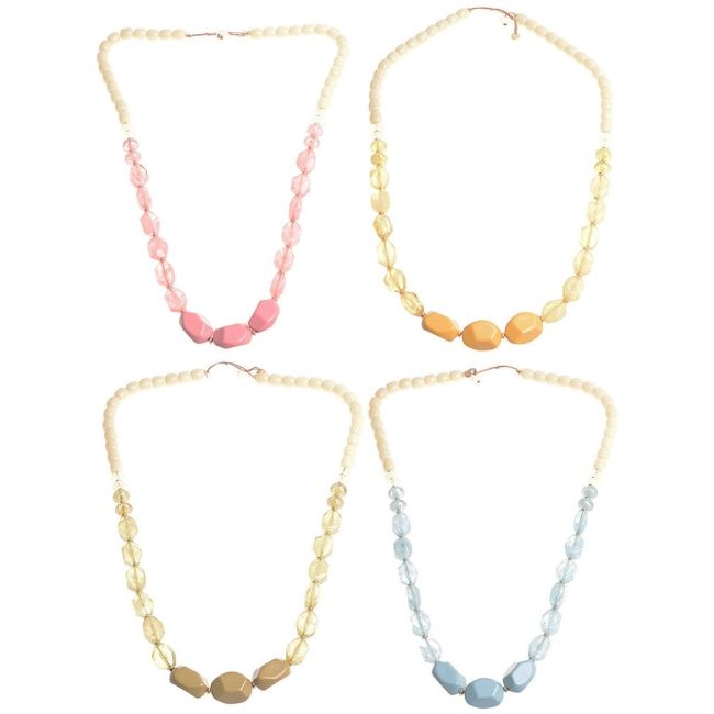 COLLAR LARGO CUENTAS RESINA