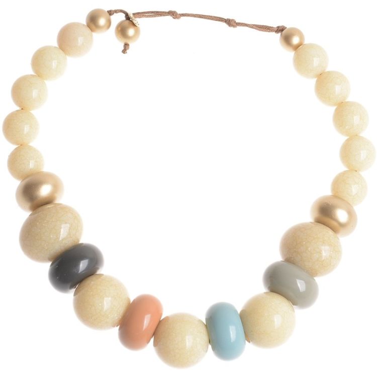 RESIN BEADS SHORT NECKLACE 2