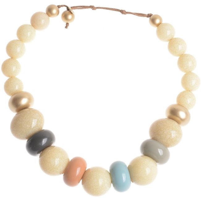 RESIN BEADS SHORT NECKLACE