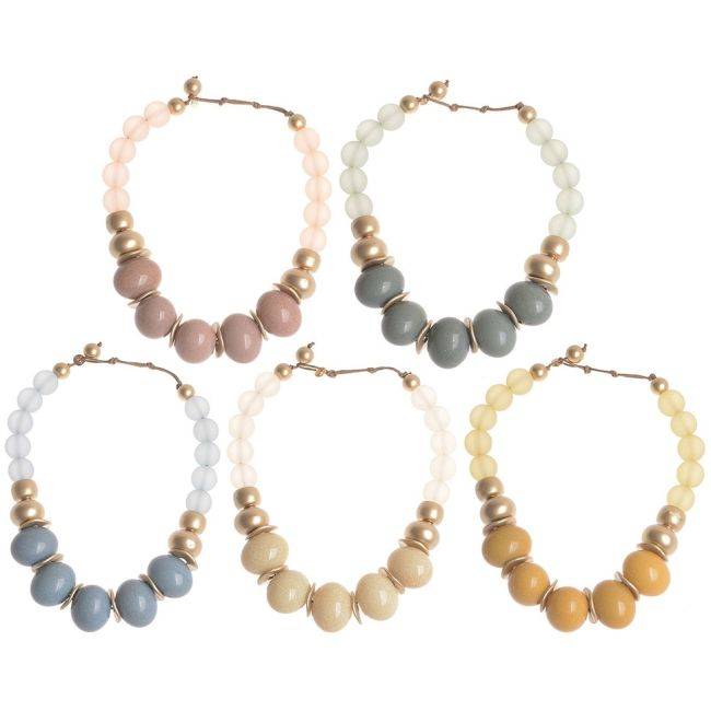 RESIN BEADS SHORT NECKLACE