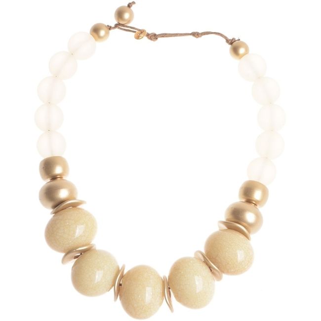 RESIN BEADS SHORT NECKLACE
