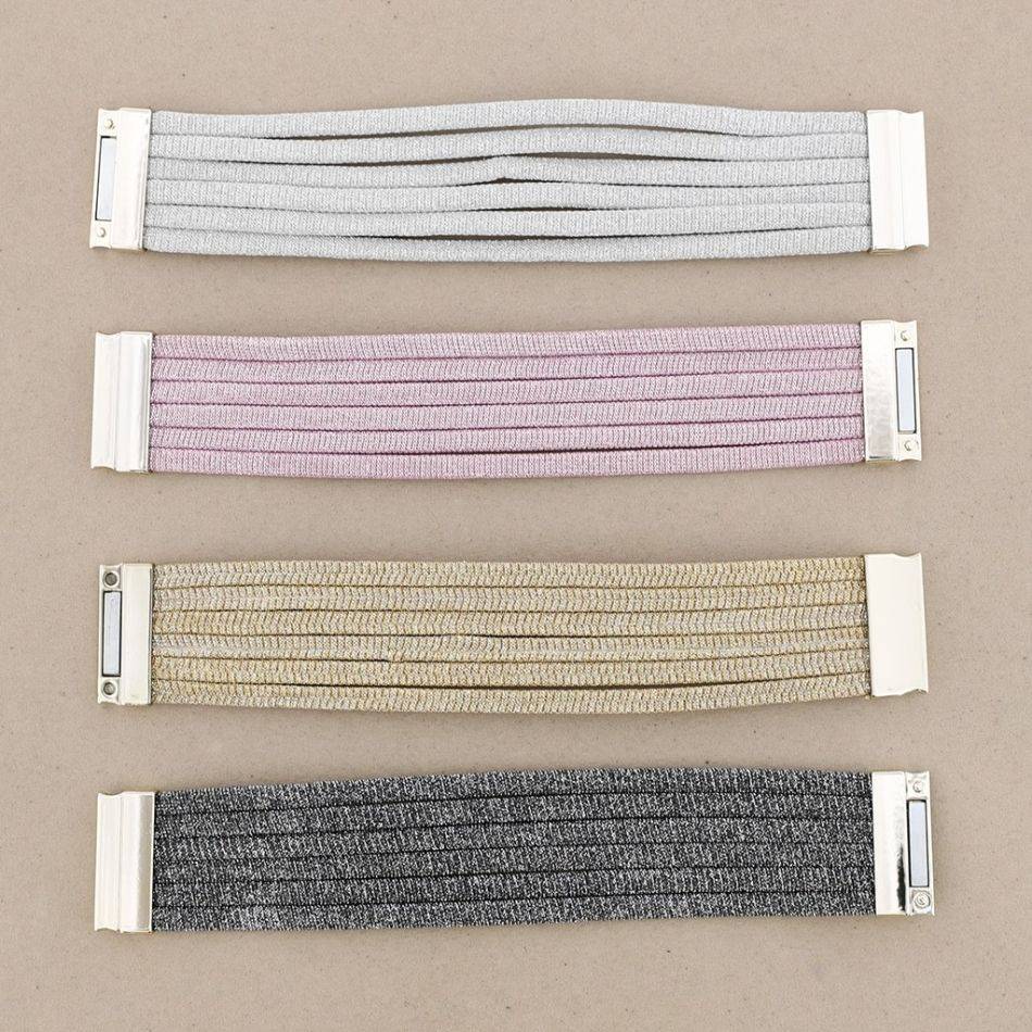 7 STRAPS BRACELET WITH MAGNET CLOSURE