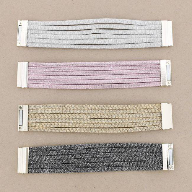 7 STRAPS BRACELET WITH MAGNET CLOSURE