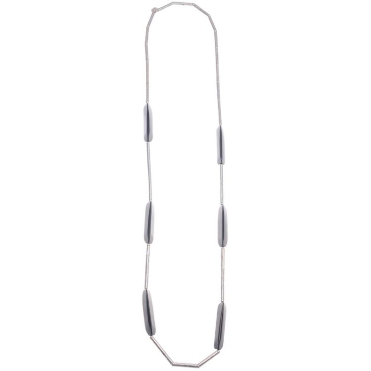 LONG RESIN LONG TUBES NECKLACE