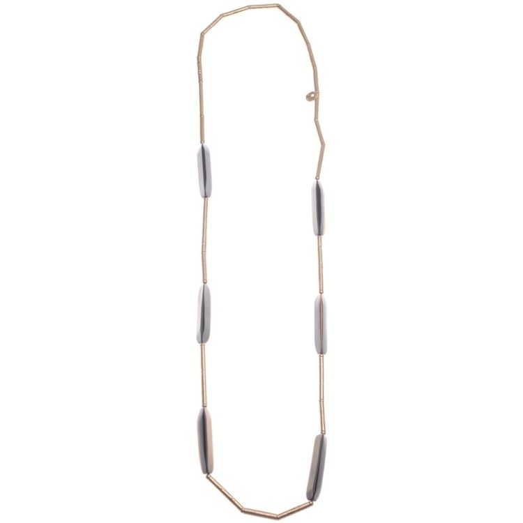 LONG RESIN LONG TUBES NECKLACE 2