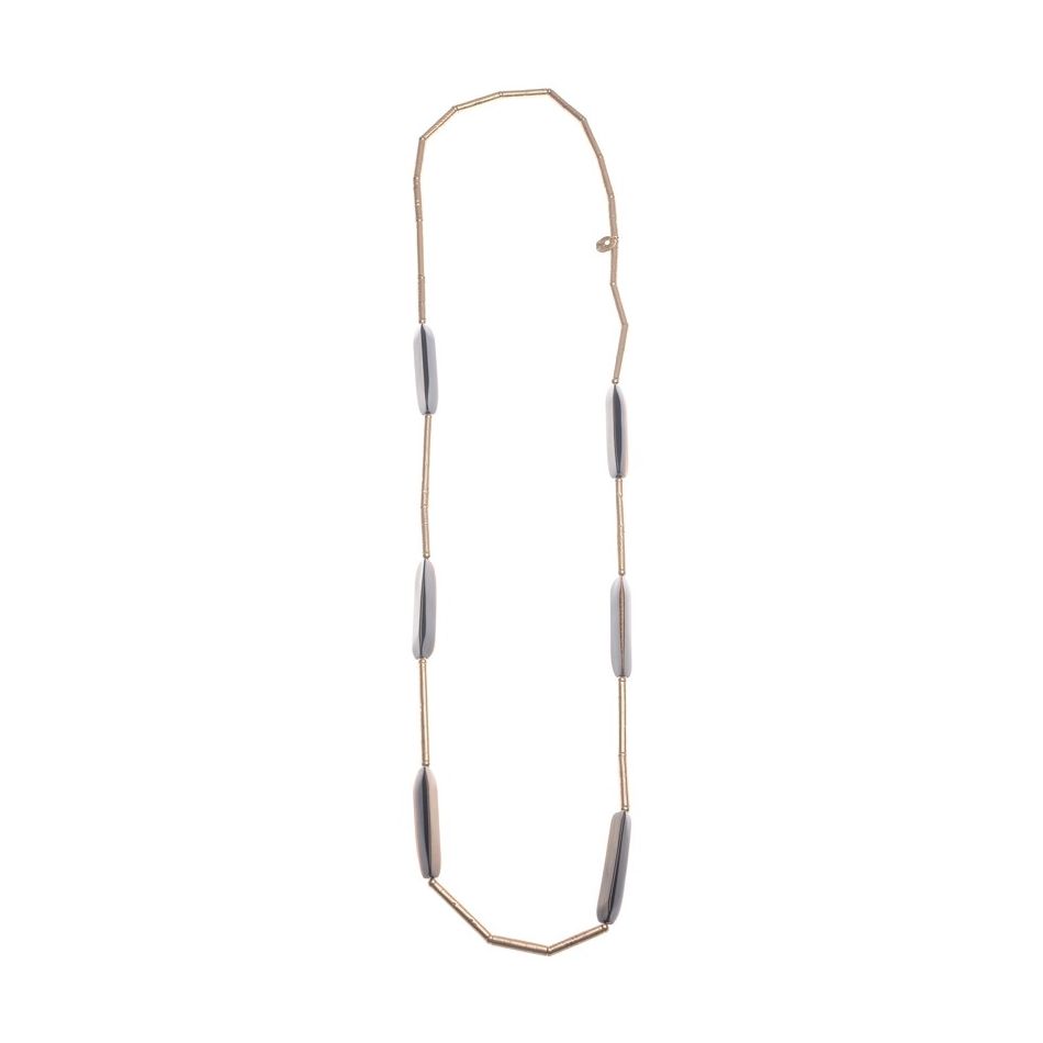 LONG RESIN LONG TUBES NECKLACE