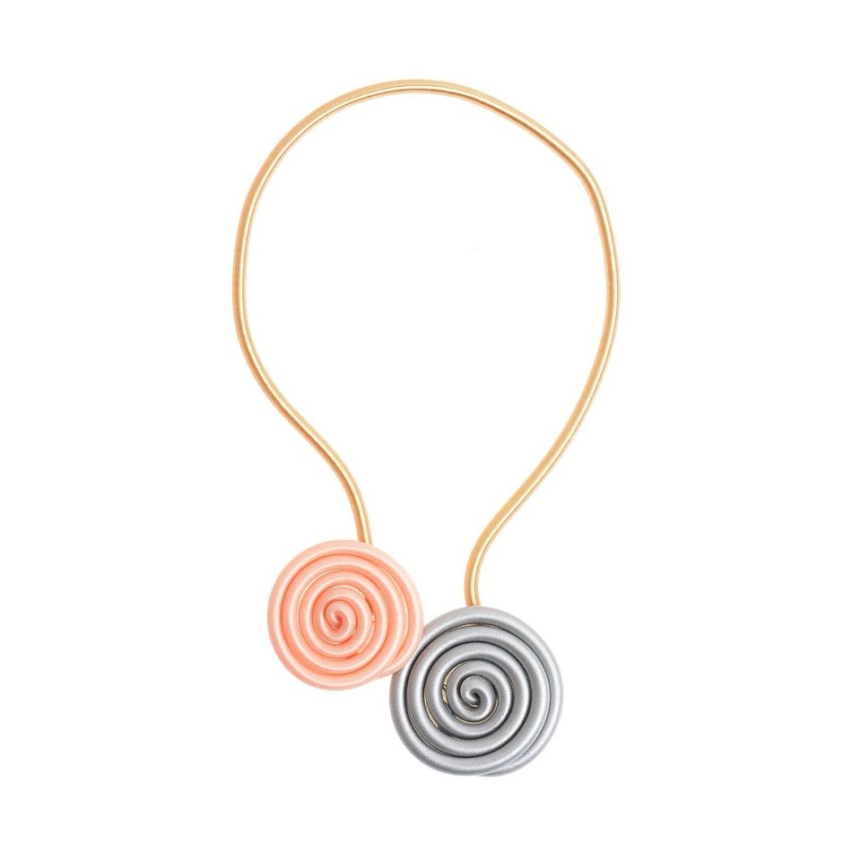 FABRIC SPIRAL SHORT NECKLACE