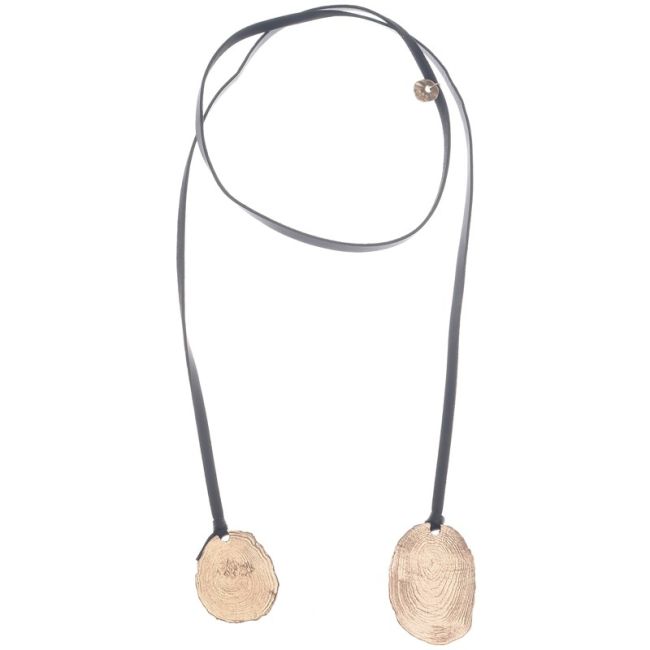 COLLAR LARGO COLGANTE DOBLE METAL