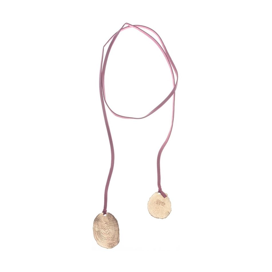 COLLAR LARGO COLGANTE DOBLE METAL