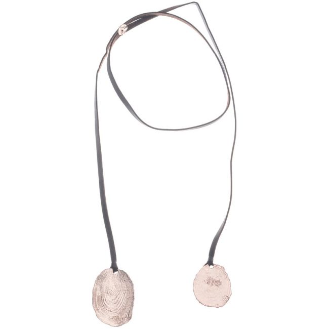 COLLAR LARGO COLGANTE DOBLE METAL