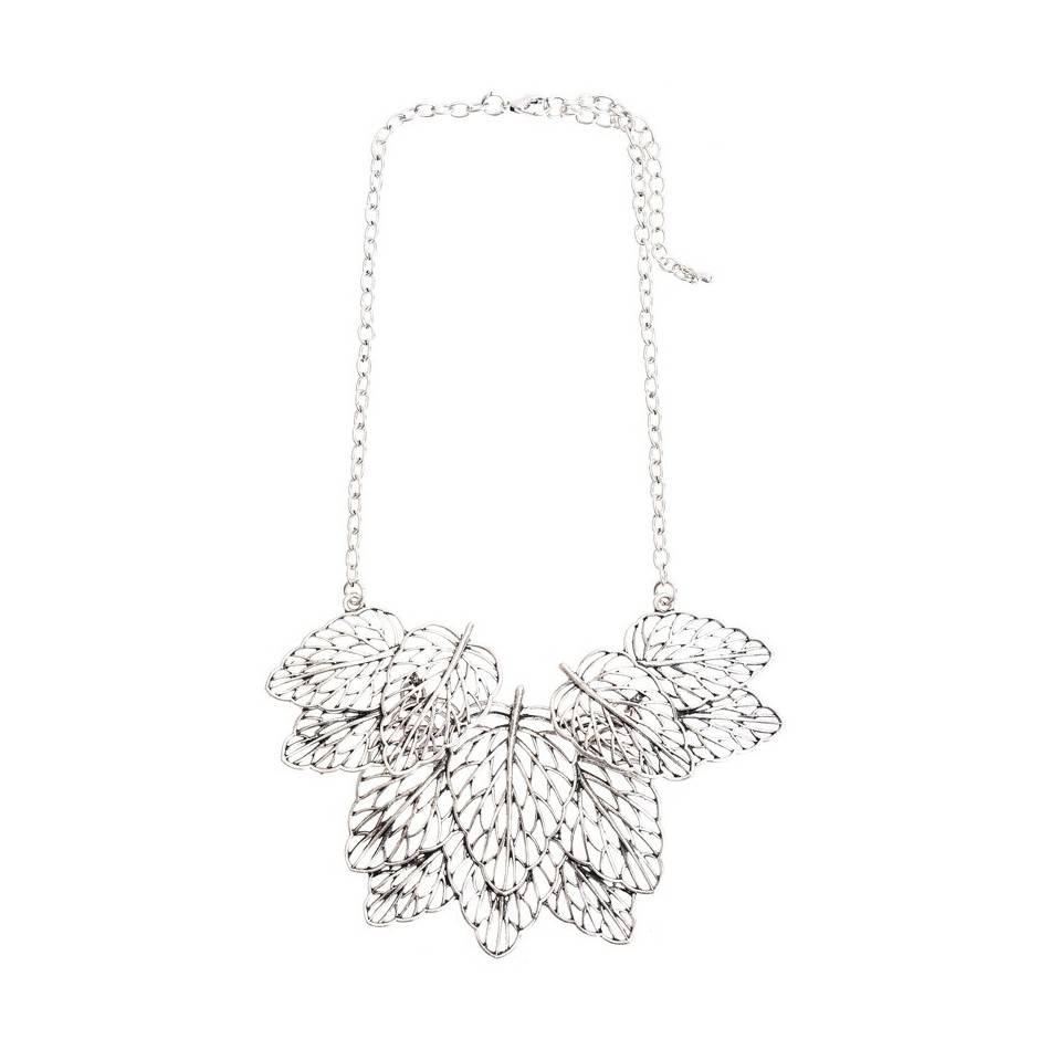 METAL LEAVES SHORT NECKLACE