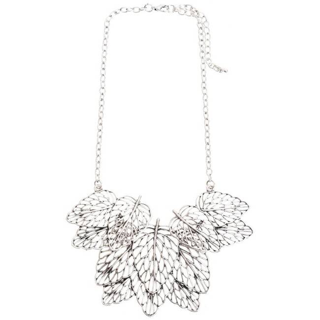 METAL LEAVES SHORT NECKLACE