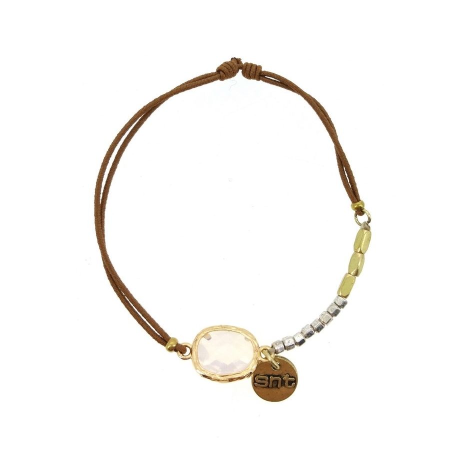 FACETED CRYSTAL ELASTIC BRACELET