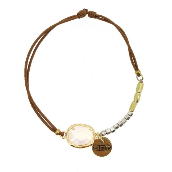 FACETED CRYSTAL ELASTIC BRACELET
