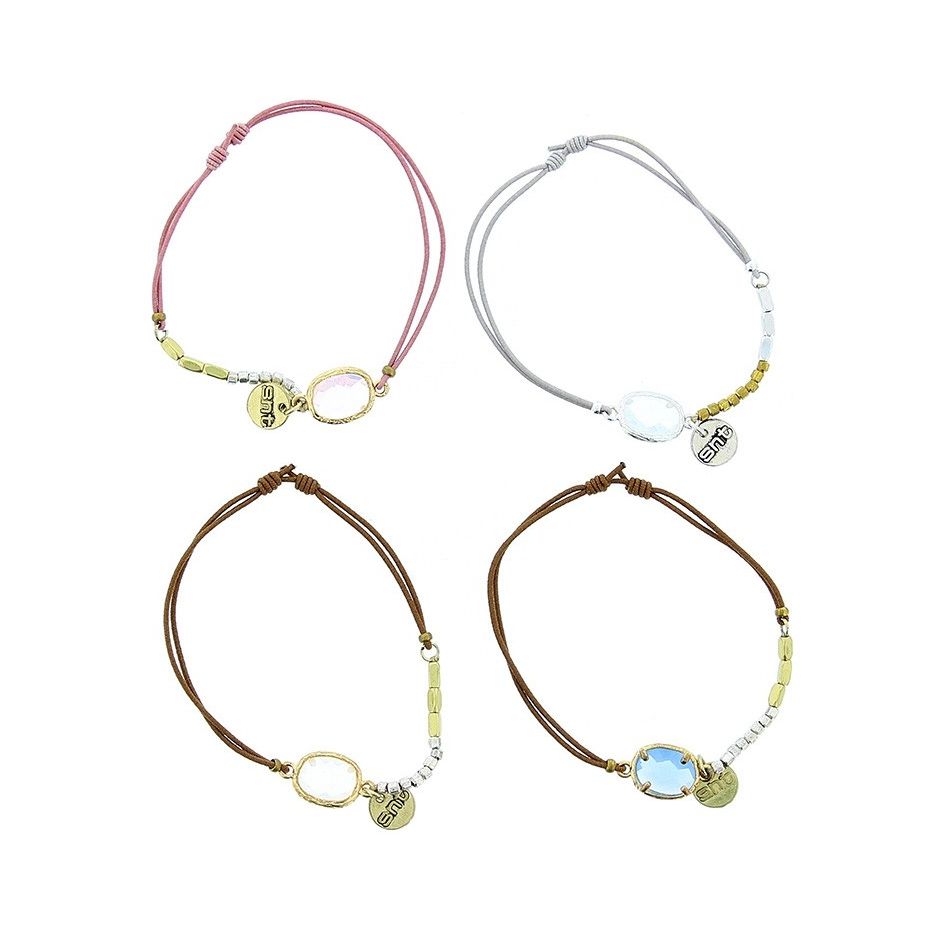 FACETED CRYSTAL ELASTIC BRACELET