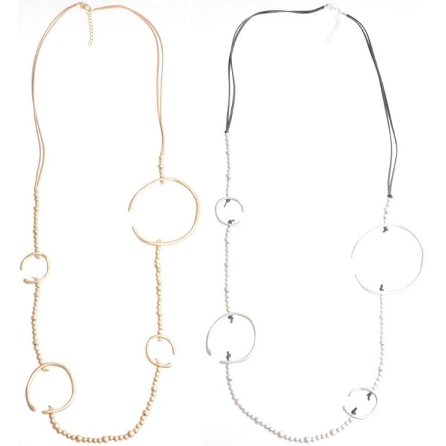 LONG NECKLACE WITH BEADS SHAPE C