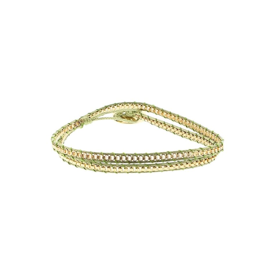 DOUBLE ROUND CORD CHAIN BRACELET
