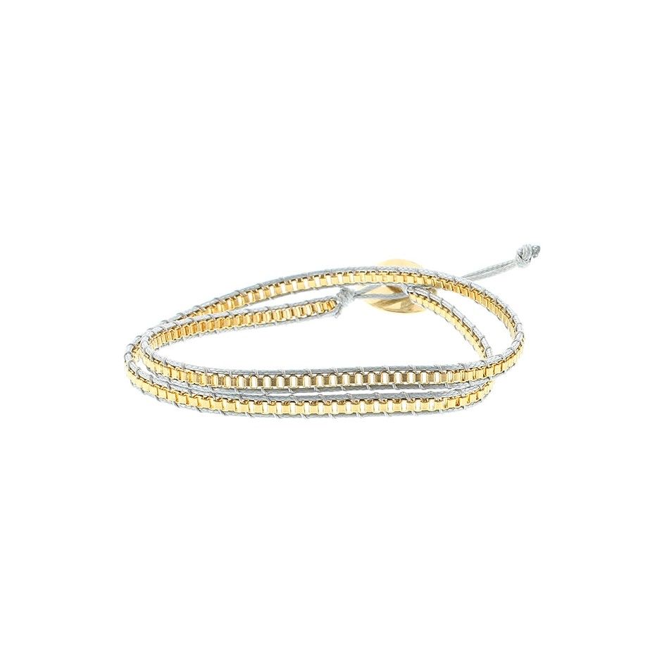 DOUBLE ROUND CORD CHAIN BRACELET