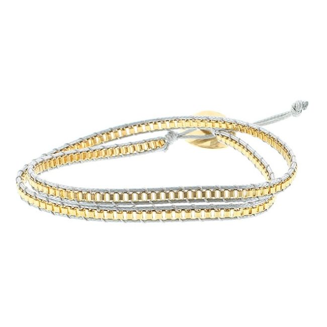 DOUBLE ROUND CORD CHAIN BRACELET
