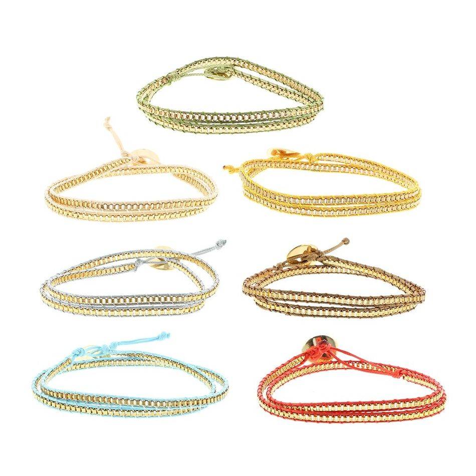 PULSERA DOBLE VUELTA CORDÓN CADENA