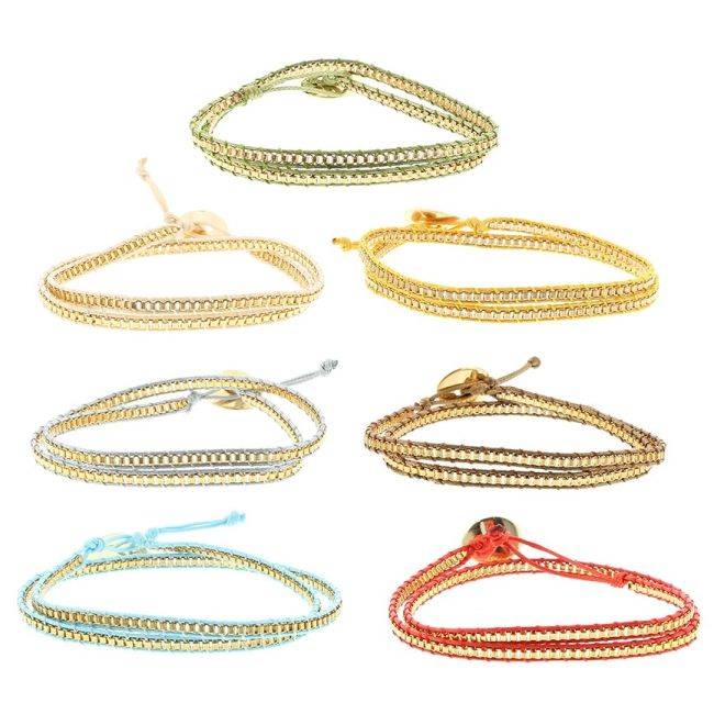DOUBLE ROUND CORD CHAIN BRACELET