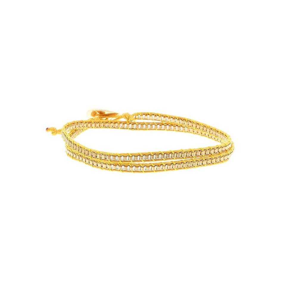PULSERA DOBLE VUELTA CORDÓN CADENA