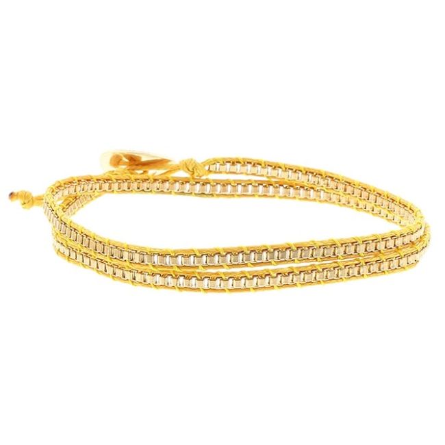 PULSERA DOBLE VUELTA CORDÓN CADENA