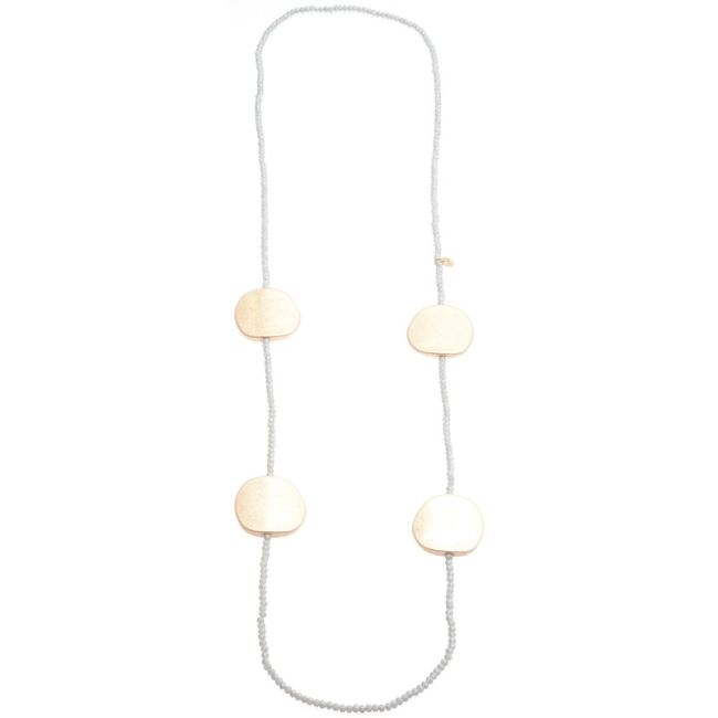 COLLAR LARGO CRISTALES FACETADOS MEDALLAS