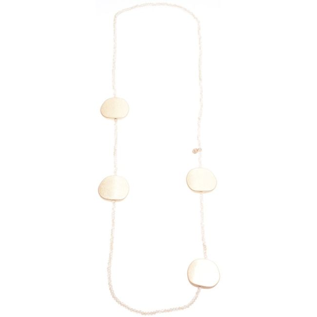 COLLAR LARGO CRISTALES FACETADOS MEDALLAS