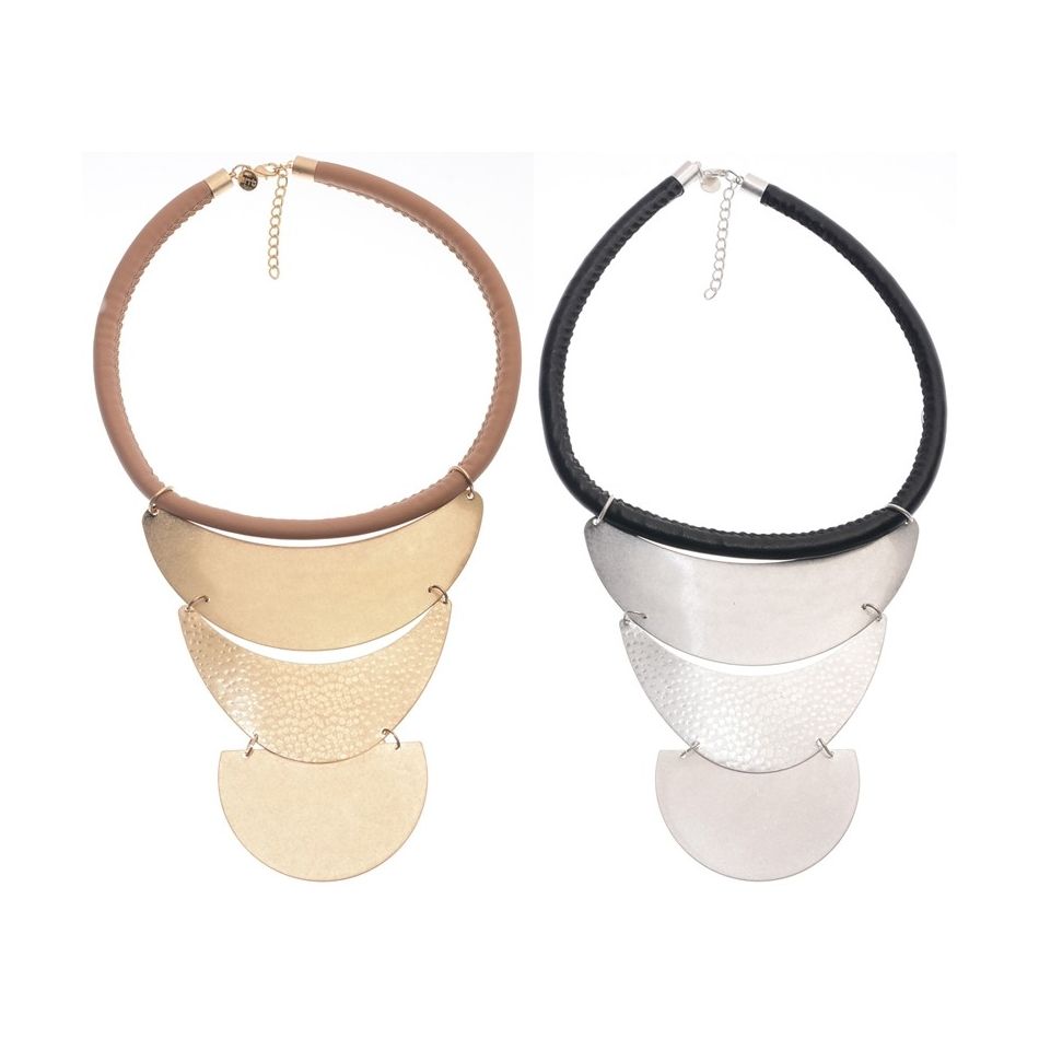 GARGANTILLA TRIPLE COLGANTE METAL