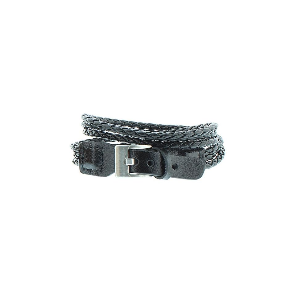 MEN'S DOUBLE ROUND LEATHER BRACELET