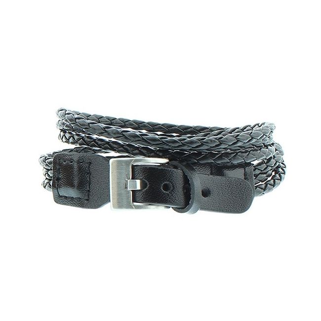 MEN'S DOUBLE ROUND LEATHER BRACELET