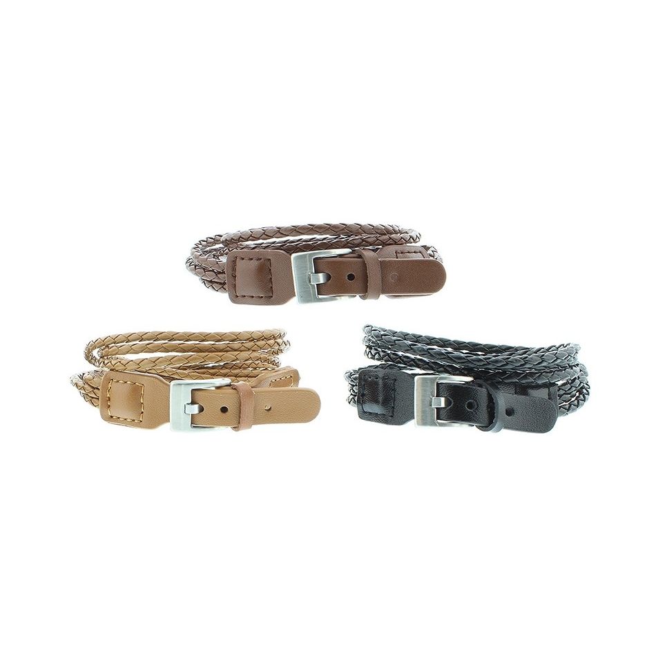 PULSERA HOMBRE CUERO DOBLE VUELTA