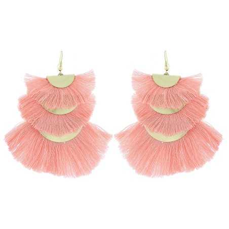 METAL TRIPLE FRINGE EARRINGS