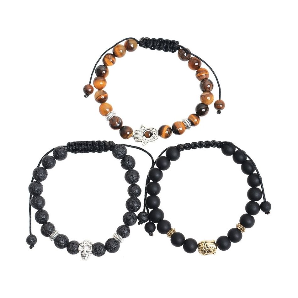 PULSERA ABALORIO MACRAMÉ CUENTAS