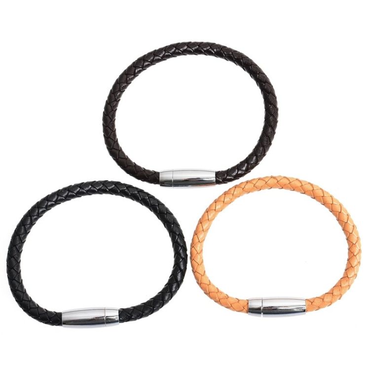 PULSERA HOMBRE CUERO IMÁN 2