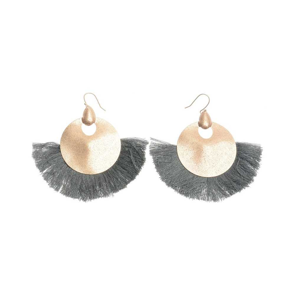 FRINGED METAL EARRINGS