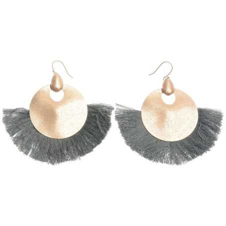 FRINGED METAL EARRINGS