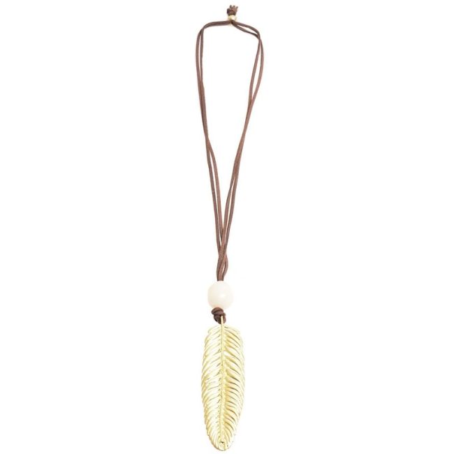 COLLAR LARGO COLG. PLUMA
