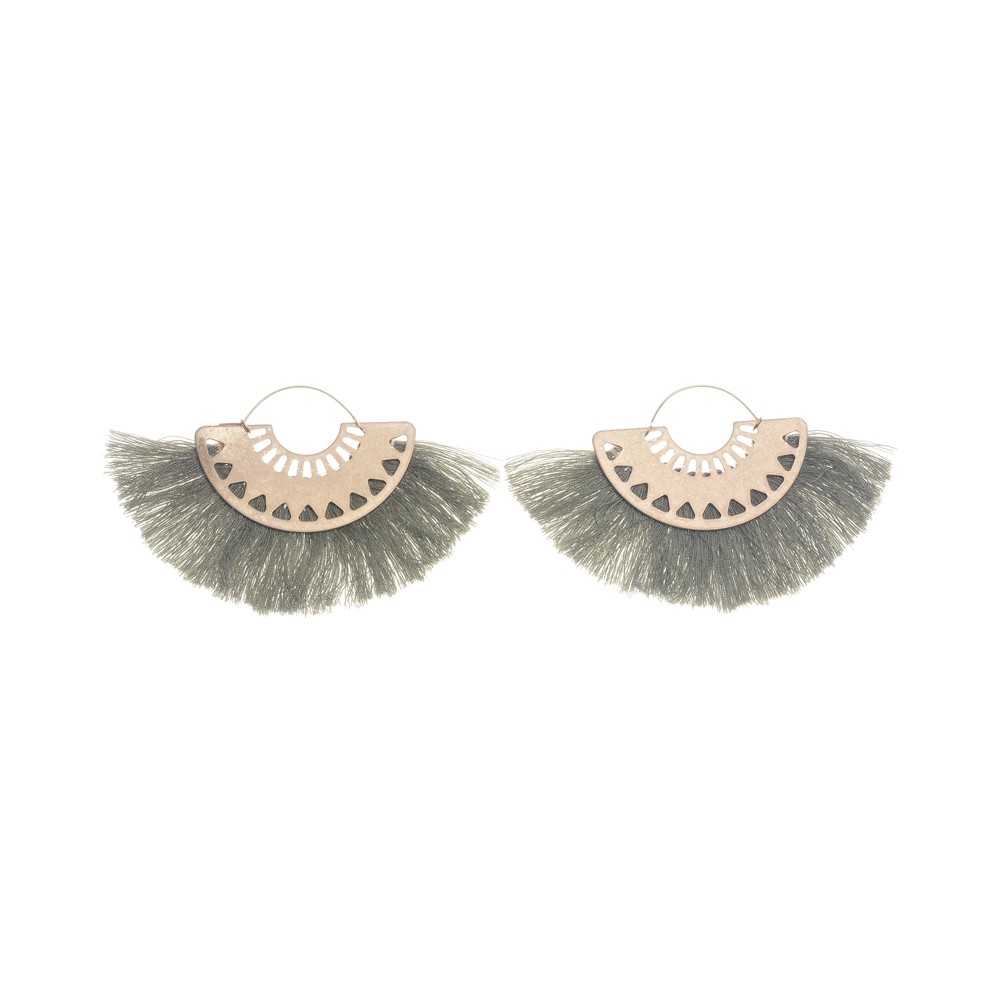 FRINGED METAL EARRINGS