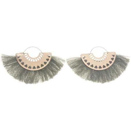 FRINGED METAL EARRINGS