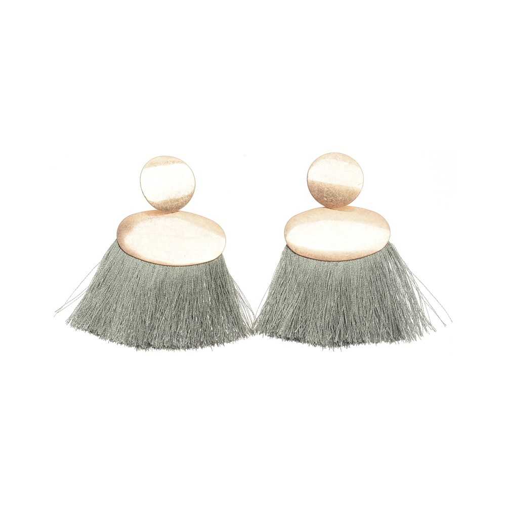 FRINGED METAL EARRINGS