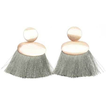 FRINGED METAL EARRINGS