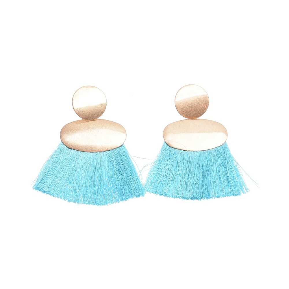 FRINGED METAL EARRINGS