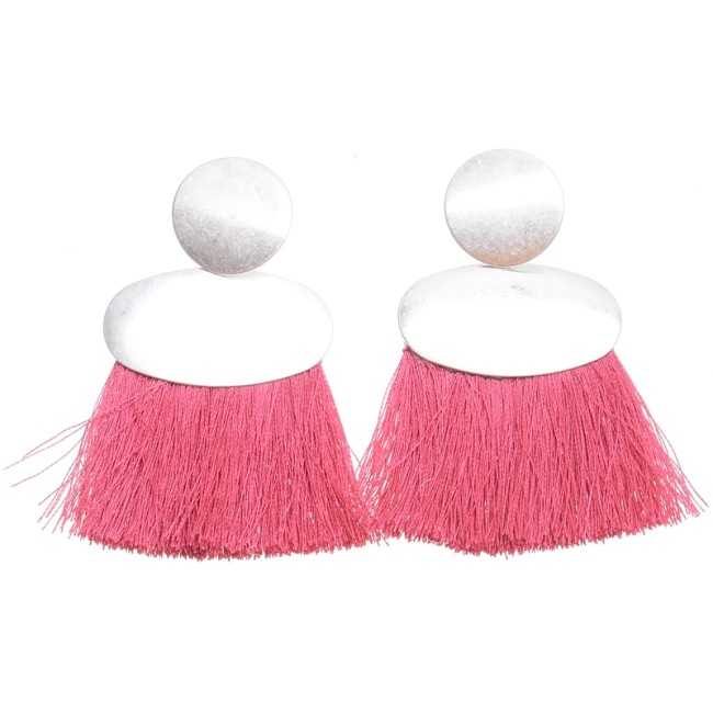 FRINGED METAL EARRINGS