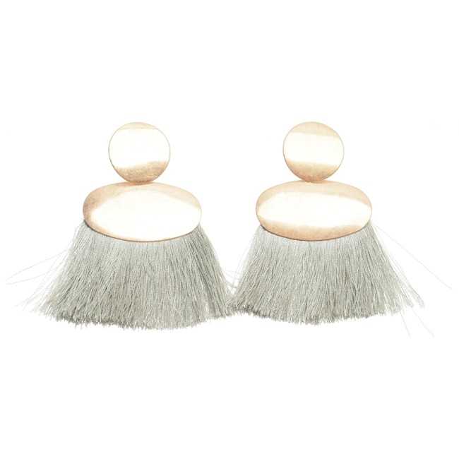 FRINGED METAL EARRINGS