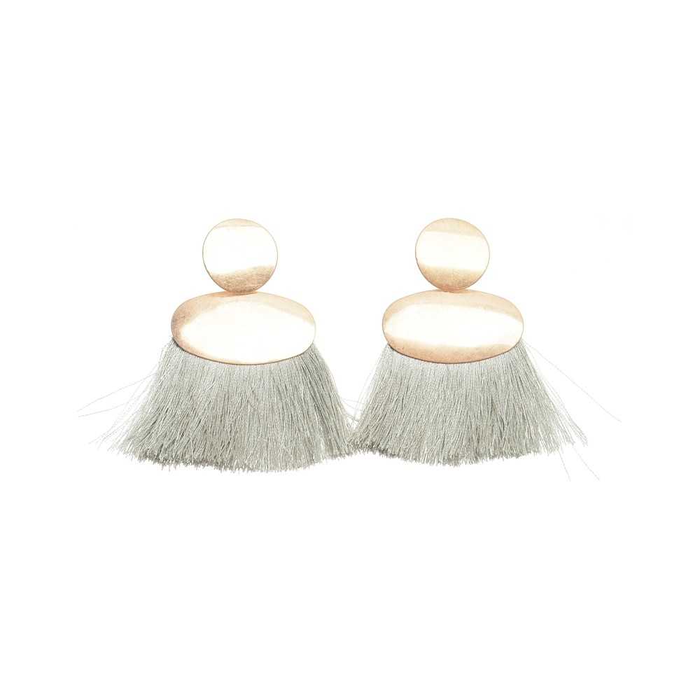 FRINGED METAL EARRINGS